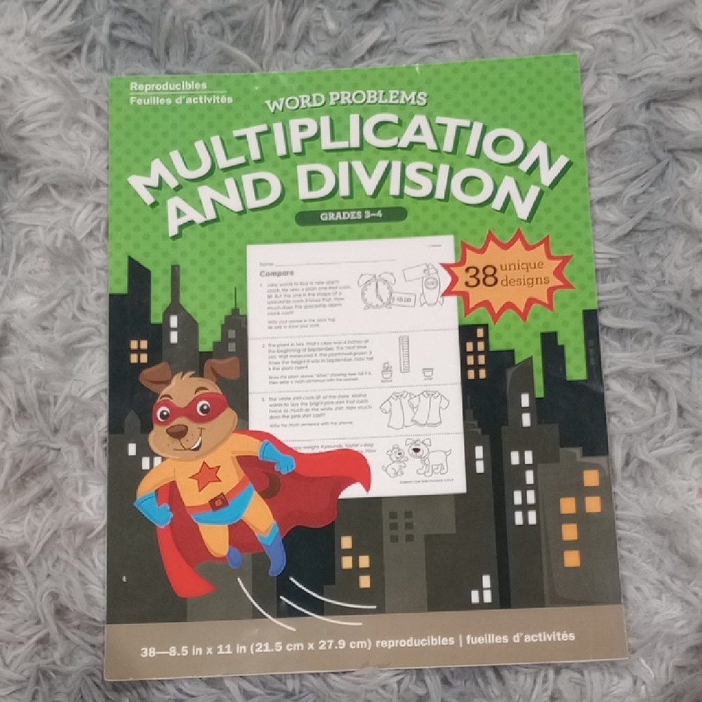 Multiplication and Division Workbook for Grades 3-4 As Is